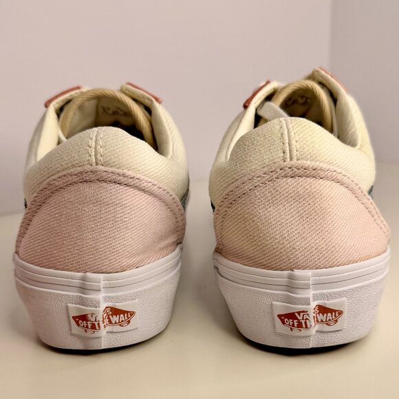 Women's 9.5 Vans Old Skool‎ Platform Multicolor Twill Pastel Sneaker Shoes - Picture 8 of 11
